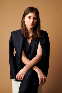 Color: Navy Pinstripe