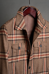 Exploded Plaid Flannel Trucker Jacket