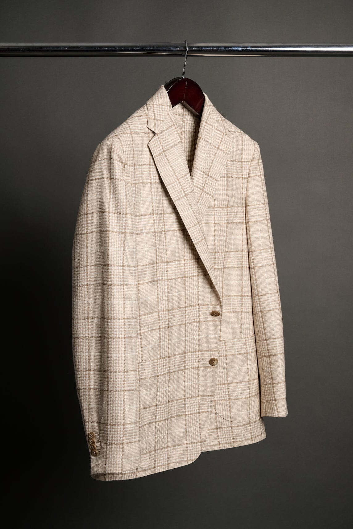 Wool, Silk & Linen Glenplaid Jacket