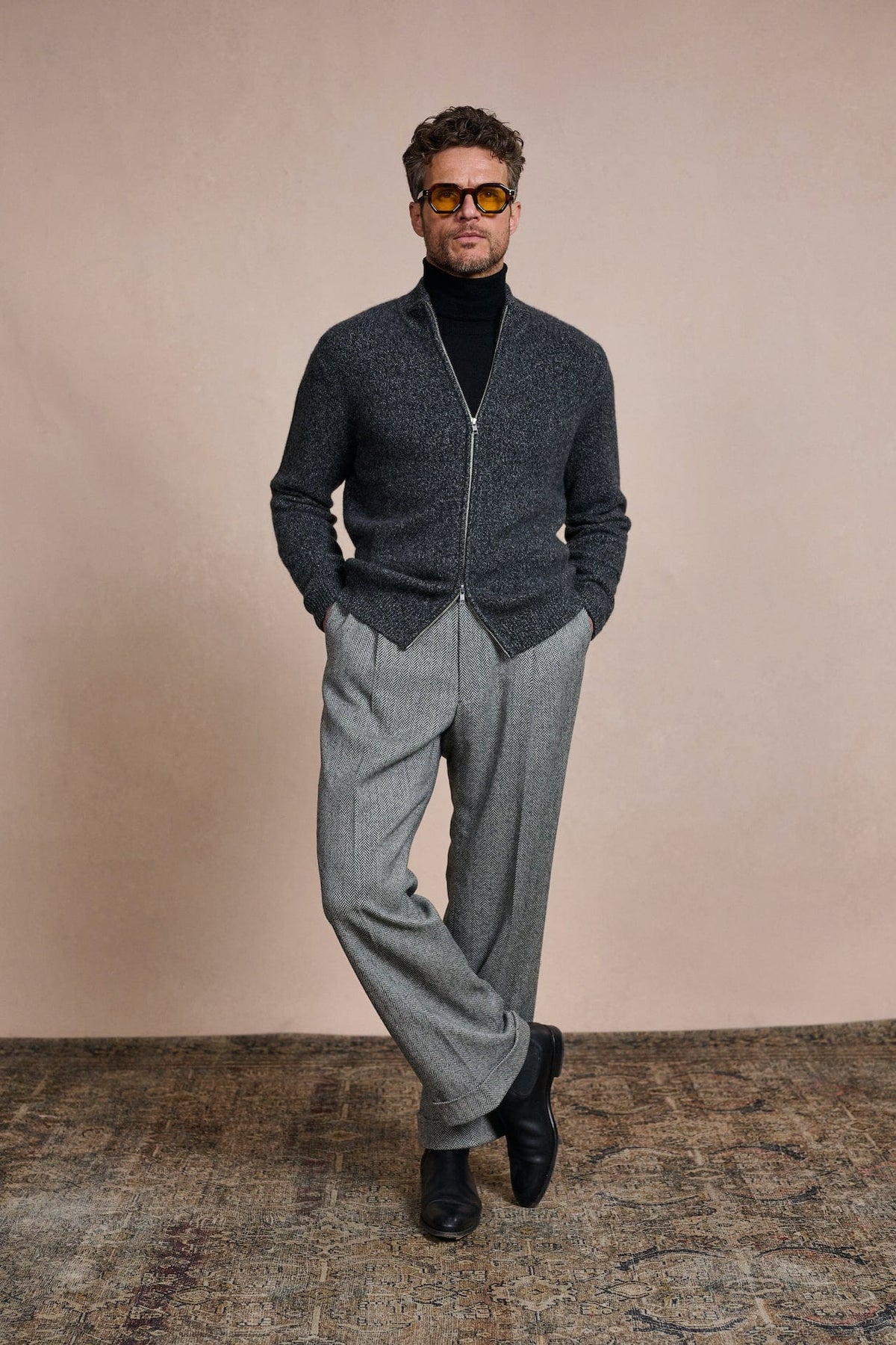Herringbone Lambswool Trouser