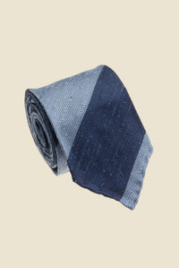 Color: Blue Navy Raw Silk Block