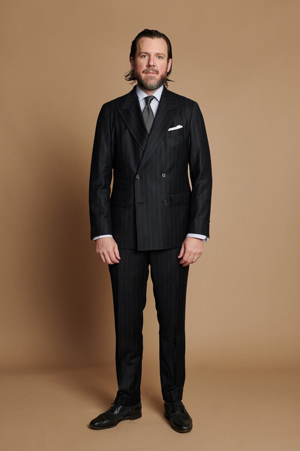 4-Season Chalkstripe Suit