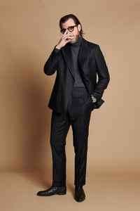 Color: Charcoal Chalkstripe