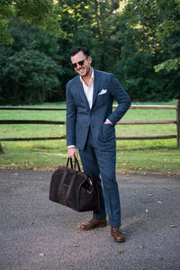 Color: Navy Herringbone