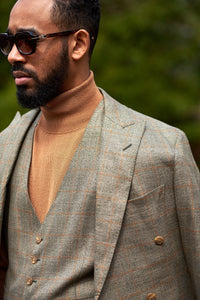 Color: Sage Windowpane