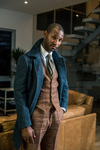 Color: Navy Herringbone old