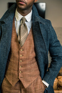 Color: Navy Herringbone old