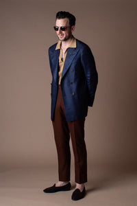 Color: Navy Windowpane