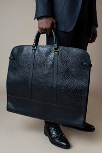 Color: Black Shrunken Leather