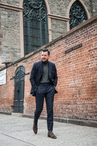 Color: Navy Windowpane