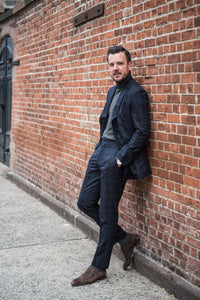 Color: Navy Windowpane