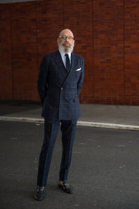 Color: Navy Windowpane